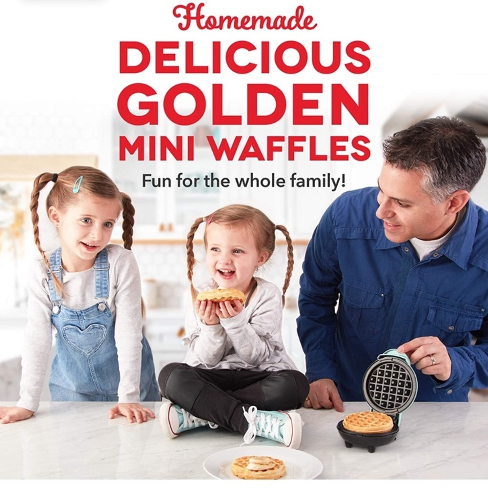 Dash Mini Waffle Maker- Rainbow NIB - Picture 3 of 6